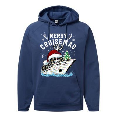 Merry Cruisemas Funny Cruise Ship Family Christmas Meaningful Gift Performance Fleece Hoodie