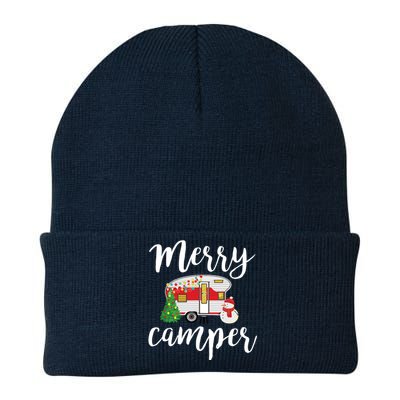 Merry Camper Funny Camper Christmas Tree Camping Knit Cap Winter Beanie