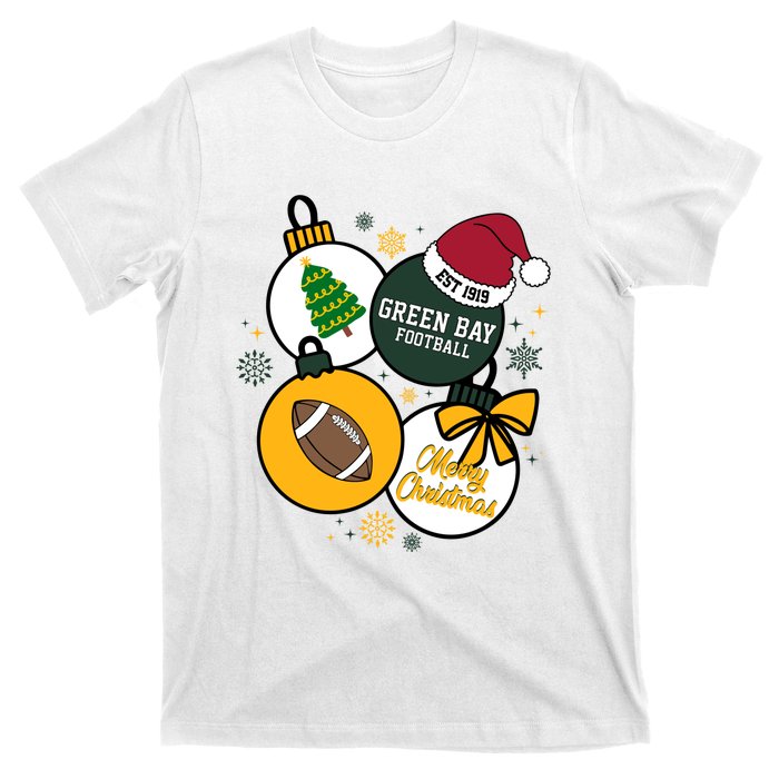 Merry Christmas Green Bay Baseball Est 1919 T-Shirt