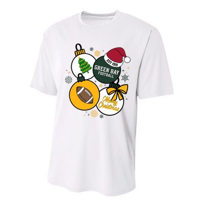 Merry Christmas Green Bay Baseball Est 1919 Performance Sprint T-Shirt