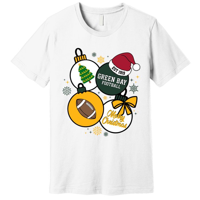 Merry Christmas Green Bay Baseball Est 1919 Premium T-Shirt