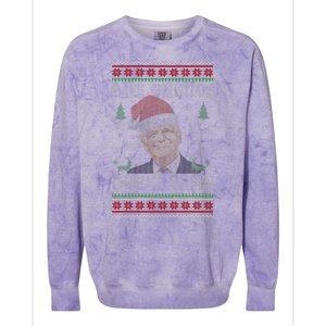 Make Christmas Great Again Funny Trump Ugly Christmas Colorblast Crewneck Sweatshirt