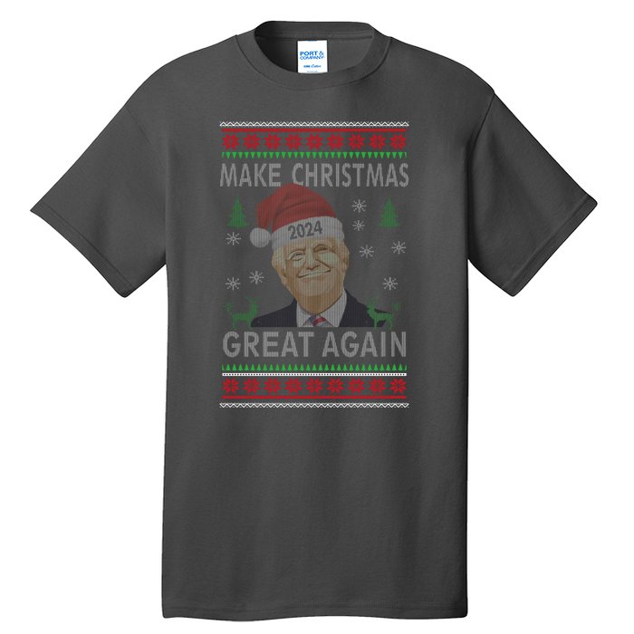 Make Christmas Great Again Funny Trump Ugly Christmas Tall T-Shirt