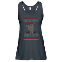 Make Christmas Great Again Funny Trump Ugly Christmas Ladies Essential Flowy Tank