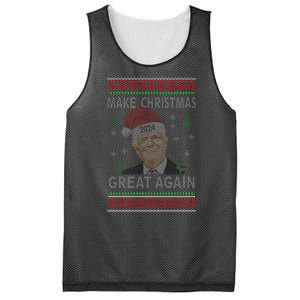 Make Christmas Great Again Funny Trump Ugly Christmas Mesh Reversible Basketball Jersey Tank