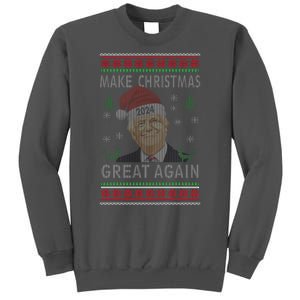 Make Christmas Great Again Funny Trump Ugly Christmas Tall Sweatshirt