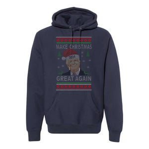 Make Christmas Great Again Funny Trump Ugly Christmas Premium Hoodie