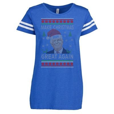 Make Christmas Great Again Funny Trump Ugly Christmas Enza Ladies Jersey Football T-Shirt