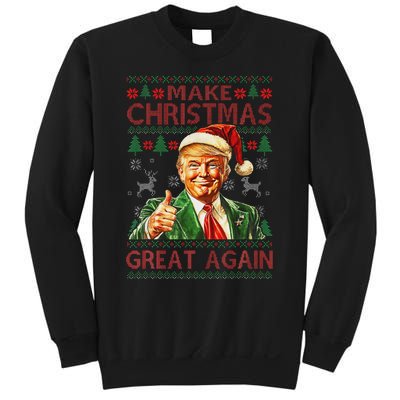 Make Christmas Great Again Funny Trump Santa Hat Xmas Ugly Sweatshirt