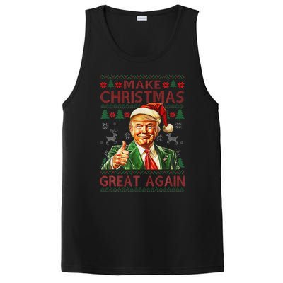 Make Christmas Great Again Funny Trump Santa Hat Xmas Ugly PosiCharge Competitor Tank