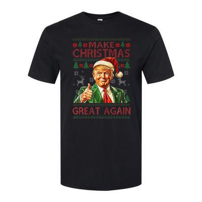 Make Christmas Great Again Funny Trump Santa Hat Xmas Ugly Softstyle CVC T-Shirt