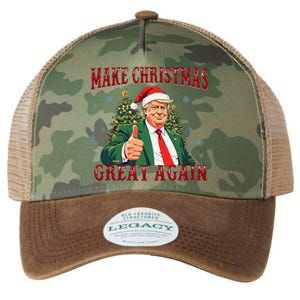 Make Christmas Great Again Funny Santa 2024 Christmas Legacy Tie Dye Trucker Hat