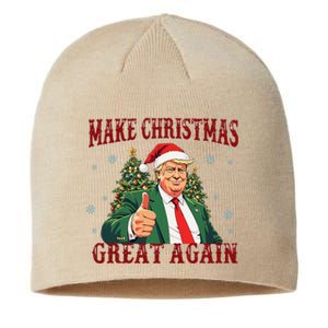 Make Christmas Great Again Funny Santa 2024 Christmas Sustainable Beanie