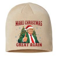 Make Christmas Great Again Funny Santa 2024 Christmas Sustainable Beanie