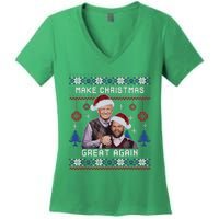 Make Christmas Great Again Trump Vance Women's V-Neck T-Shirt