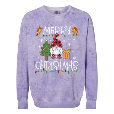 Merry Christmas Gnome Family Christmas Meaningful Gift Great Gift Colorblast Crewneck Sweatshirt