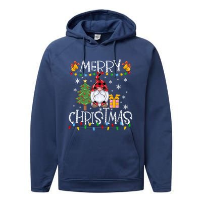 Merry Christmas Gnome Family Christmas Meaningful Gift Great Gift Performance Fleece Hoodie