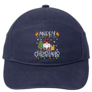 Merry Christmas Gnome Family Christmas Meaningful Gift Great Gift 7-Panel Snapback Hat