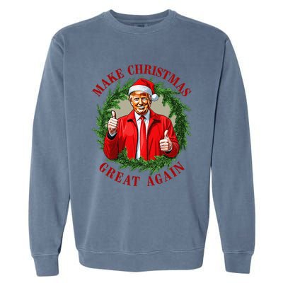 Make Christmas Great Again Donald Trump Maga Garment-Dyed Sweatshirt