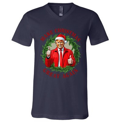 Make Christmas Great Again Donald Trump Maga V-Neck T-Shirt