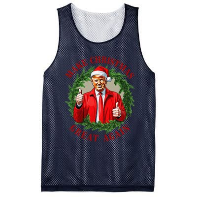 Make Christmas Great Again Donald Trump Maga Mesh Reversible Basketball Jersey Tank