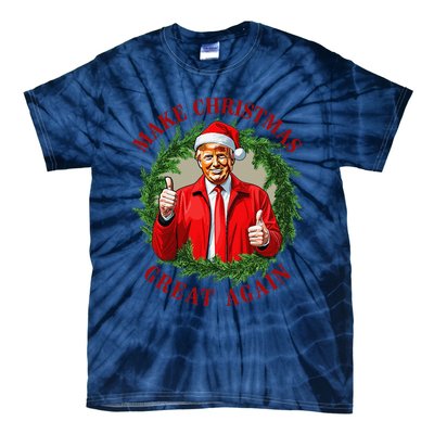 Make Christmas Great Again Donald Trump Maga Tie-Dye T-Shirt