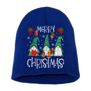 Merry Christmas Gnome Family Light Christmas Gift Short Acrylic Beanie