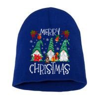 Merry Christmas Gnome Family Light Christmas Gift Short Acrylic Beanie