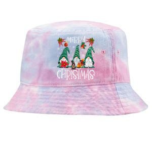 Merry Christmas Gnome Family Light Christmas Gift Tie-Dyed Bucket Hat