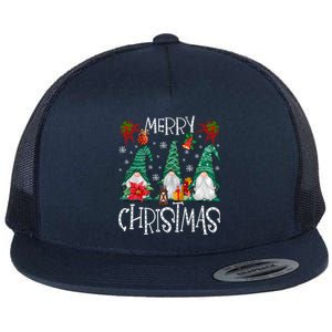 Merry Christmas Gnome Family Light Christmas Gift Flat Bill Trucker Hat