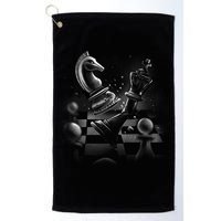 Monochrome Chess Game Graphic Classic Strategy Design Gift Golf Towel