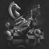 Monochrome Chess Game Graphic Classic Strategy Design Gift Golf Towel