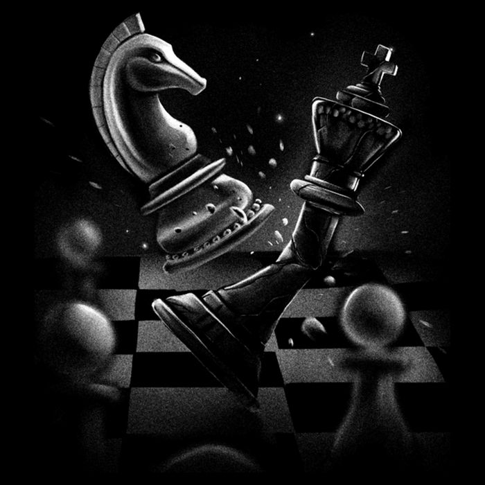 Monochrome Chess Game Graphic Classic Strategy Design Gift Cropped Pullover Crew