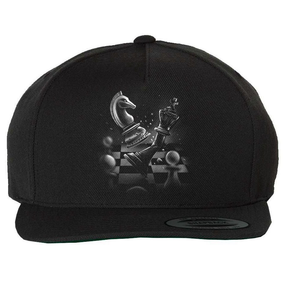 Monochrome Chess Game Graphic Classic Strategy Design Gift Wool Snapback Cap