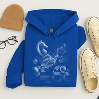 Monochrome Chess Game Graphic Classic Strategy Design Gift Hoodie