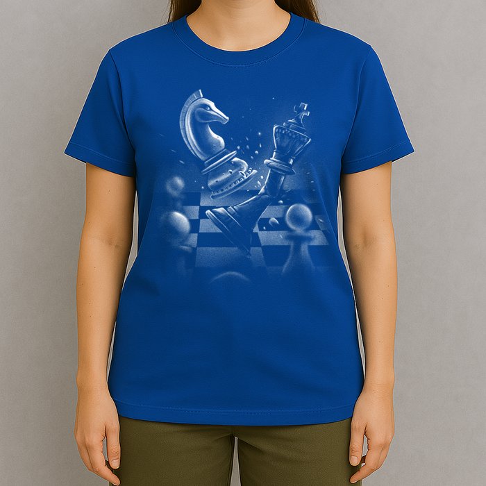 Monochrome Chess Game Graphic Classic Strategy Design Gift T-Shirt