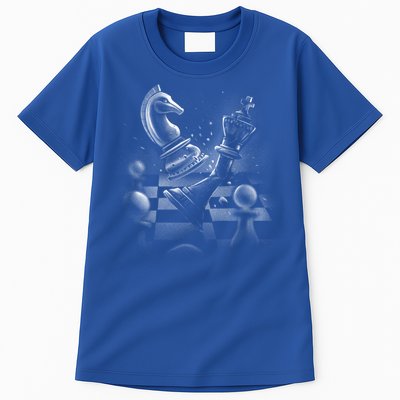 Monochrome Chess Game Graphic Classic Strategy Design Gift Tall T-Shirt