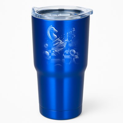 Monochrome Chess Game Graphic Classic Strategy Design Gift Tumbler
