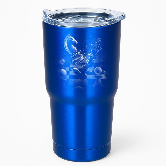 Monochrome Chess Game Graphic Classic Strategy Design Gift Tumbler
