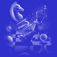 Monochrome Chess Game Graphic Classic Strategy Design Gift Magnet