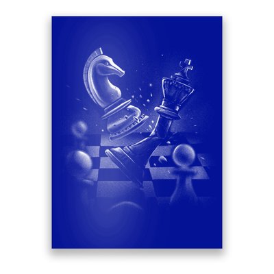 Monochrome Chess Game Graphic Classic Strategy Design Gift Poster