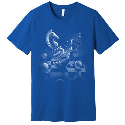 Monochrome Chess Game Graphic Classic Strategy Design Gift Premium T-Shirt