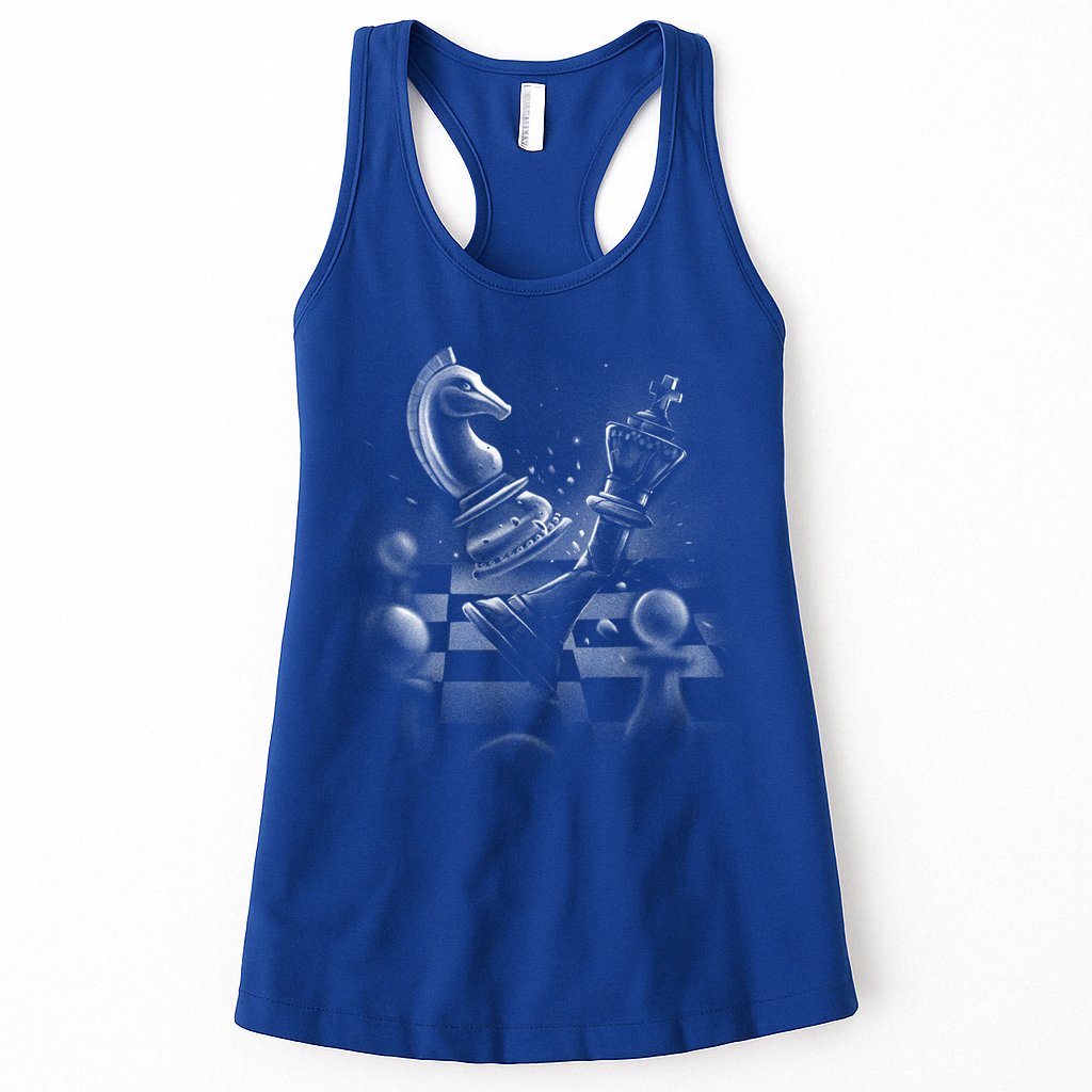 Monochrome Chess Game Graphic Classic Strategy Design Gift Womens Tank Top