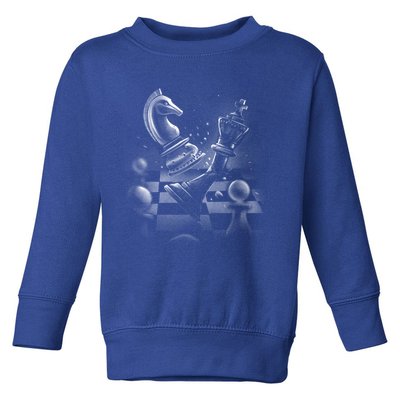 Monochrome Chess Game Graphic Classic Strategy Design Gift Toddler Sweatshirt