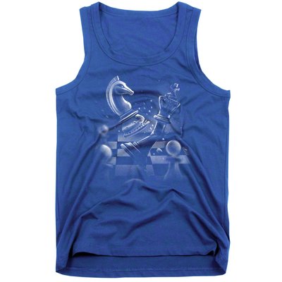 Monochrome Chess Game Graphic Classic Strategy Design Gift Tank Top