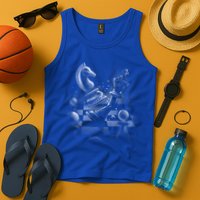 Monochrome Chess Game Graphic Classic Strategy Design Gift Tank Top