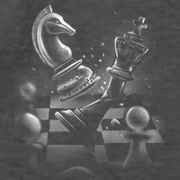 Monochrome Chess Game Graphic Classic Strategy Design Gift Vector Backpack