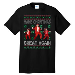 Make Christmas Great Again Santa Trump Dance Ugly Sweater Tall T-Shirt