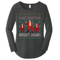 Make Christmas Great Again Santa Trump Dance Ugly Sweater Women's Perfect Tri Tunic Long Sleeve Shirt