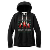 Make Christmas Great Again Santa Trump Dance Ugly Sweater Women's Fleece Hoodie